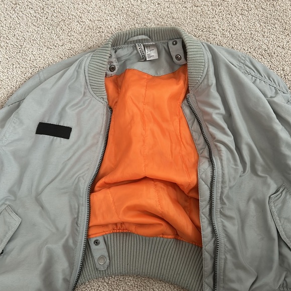 Divided H&M Green Flyers Jacket Womens Size 6 - Picture 4 of 4